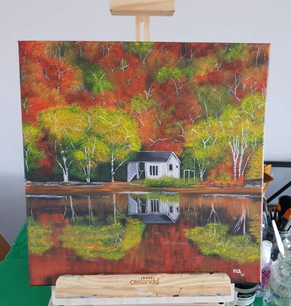 Autumn lake house | Print